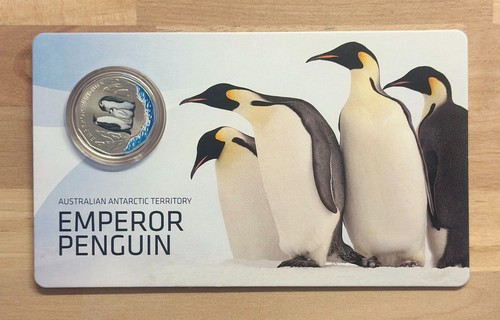 Australia 2023 Emperor Penguin Antarctic Territory UNC Colored 50 cent coin card