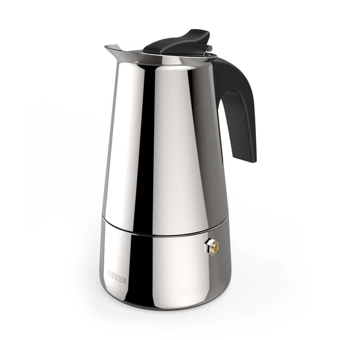 Cafetière expresso acier inox 4 tasses percolateur italien induction et gaz cafetière manuelle