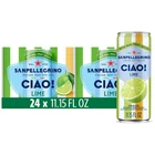 Sanpellegrino CIAO Lime Sparkling Water, Low-Calorie Italian Sparkling Water wit