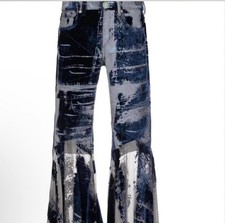 Roberto Cavalli Women s Distressed Flared Den...