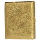 Brass Dragon Cigarette Case 20 Cig Press Open 93×83×17mm