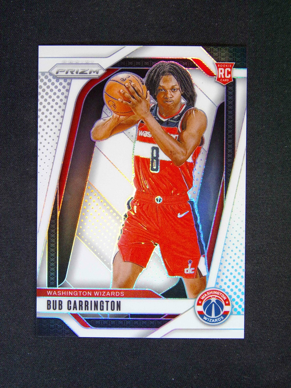 2024-25 Panini Prizm Bub Carrington #244 RC Rookie White /175