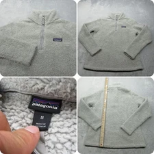 Patagonia Jacket Womens Medium Gray Fleece Fuzzy 1/4 Zip Pullover Los Gatos