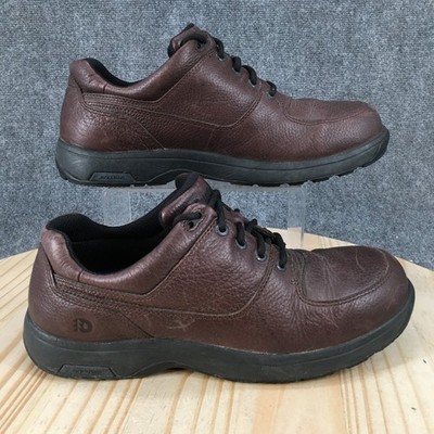 Dunham Windsor Shoes Mens 11.5 EE Lace Up Moc Oxfords Brown Leather Casual