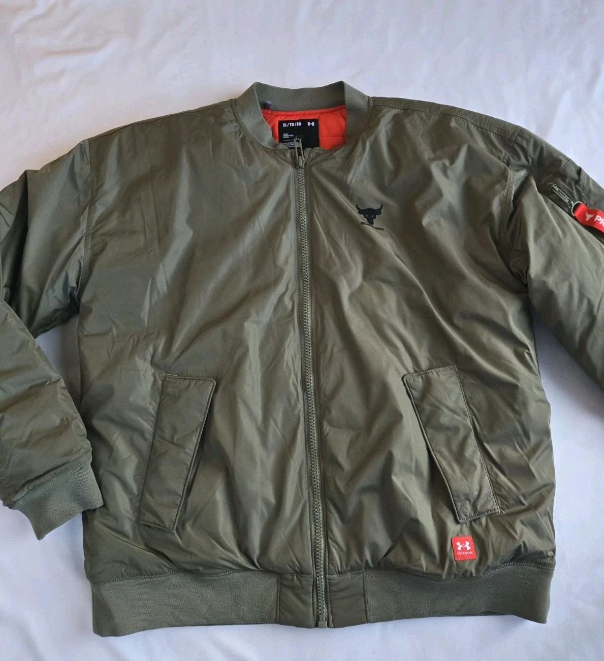 Under Armour Project Rock Men Size XL Storm Insulated Bomber Jacket 1374425-346