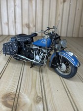 1948 INDIAN CHIEF MOTORCYCLE 1:10 SCALE, BLUE DANBURY MINT Needs Detailing