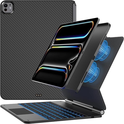 New typecase EDGE iPad Pro 13” 2024 M4 Keyboard Case with Traackpad - Black