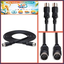 NEW 5-Pin DIN MIDI Cable 1 Foot Male to Male Black