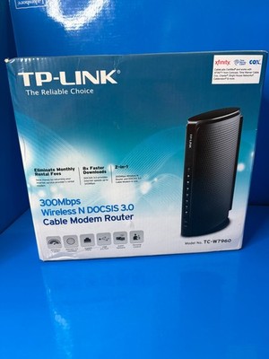 TP-Link TC-W7960 300Mbps Wireless N DOCSIS 3.0 Cable Modem Router w/ Box