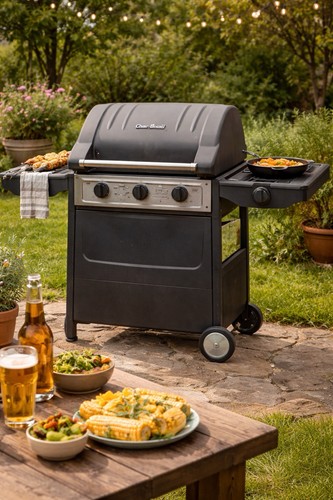 Char-Broil 463773817 Classic 360 3-Burner Liquid Gas Grill with Side Burner
