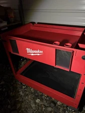 Milwaukee 40 Inch Steel Work Cart with Wheels Heavy Duty