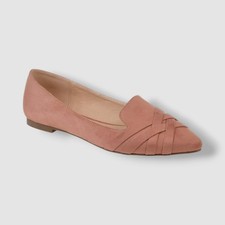 Journee Women's Pink Mindee Pointed Toe Flat Shoes Size 10
