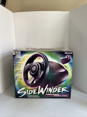 Microsoft Sidewinder Force Feedback Wheel Vintage PC Gaming 1997 Open Box (D)