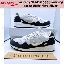 Saucony Shadow 5000 Running suede White Navy Silver Men's Size