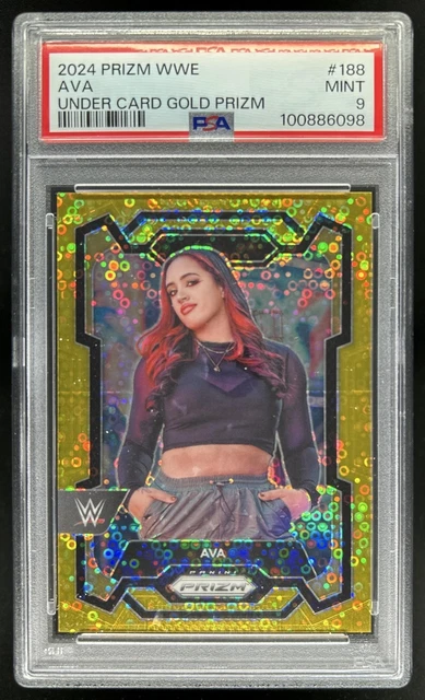 2024 Prizm WWE Ava Under Card Gold Prizm #/10 PSA 9