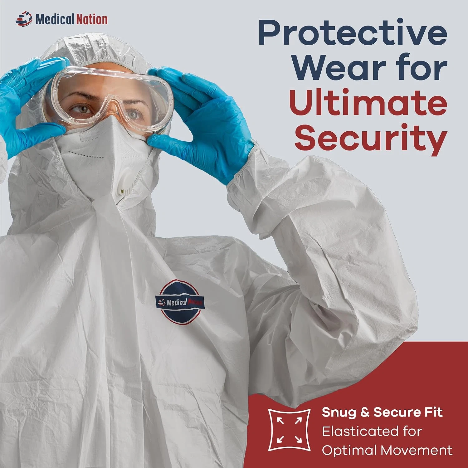 Hazmat Suits Disposable | 25 Pack | Protective Coveralls with Attached Hood and - product detail image 4