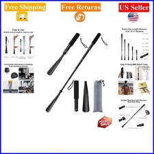 Adjustable Telescopic Aluminum Shoe Horn 15-37" for Seniors Men Women Kids