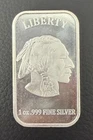 1 oz Silver Buffalo Bar .999 Fine Silver Bullion Ingot - In God We Trust
