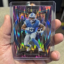 2024 Panini Select - Concourse David Montgomery #45 Purple Shock Prizm /360