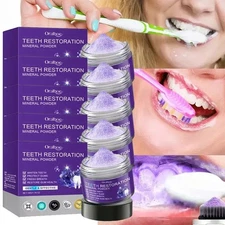 1-5Pack Dental Restoration Mineral Powder, Mineral Tooth Powder, Teeth Whitening