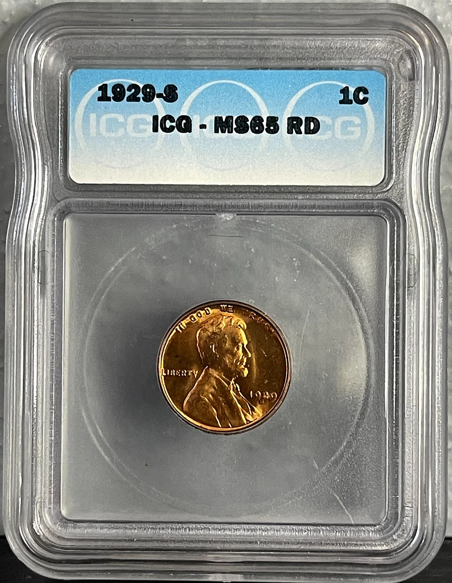 クゥネル・サンダース出品です。 1929 Year Grade MS 65 Lincoln Wheat US Small Cents (1909-1958) for