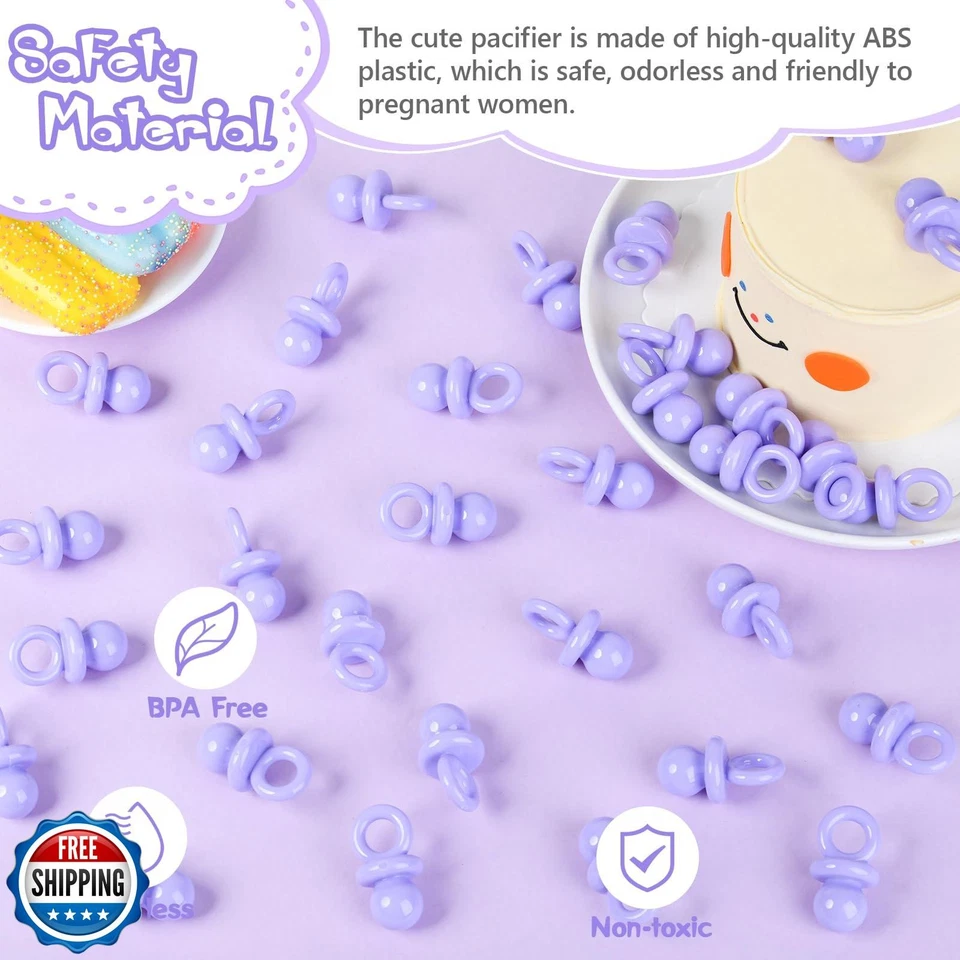 Пустышки для душа ребенка 24 шт., пластиковые соски 1,75 дюйма для игр для душа ребенка - Изображение 4 из 4