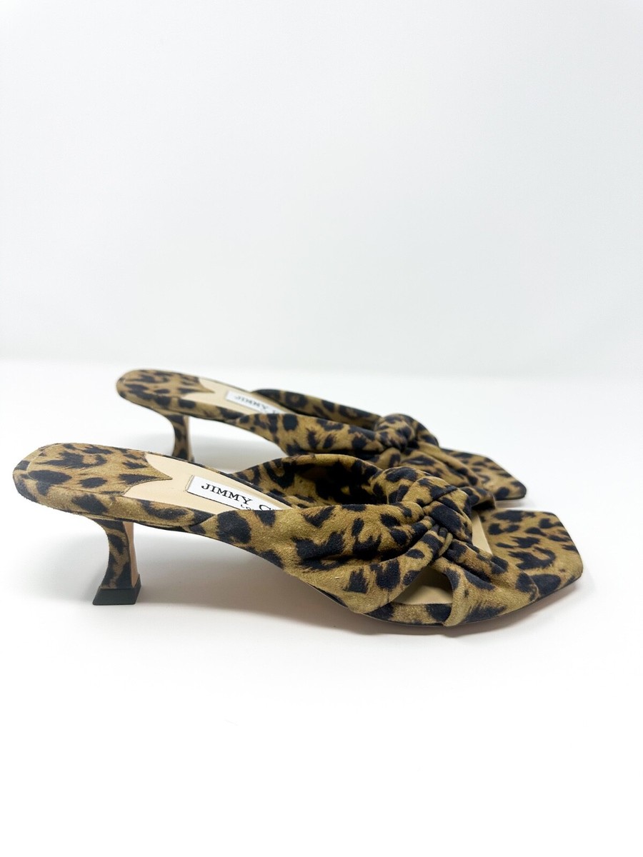 Jimmy Choo Women's Avenue 50 Kitten Heel Sandals Natural Mix