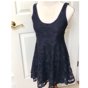 NWOT-Aeropostale-Navy-Blue-Lace-Dress-Size-M-8-10-Scoop-Neck-Holiday-Party