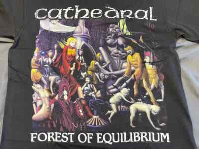 Cathedral Band forest of equilibrium short sleeve black color shirt KV35171