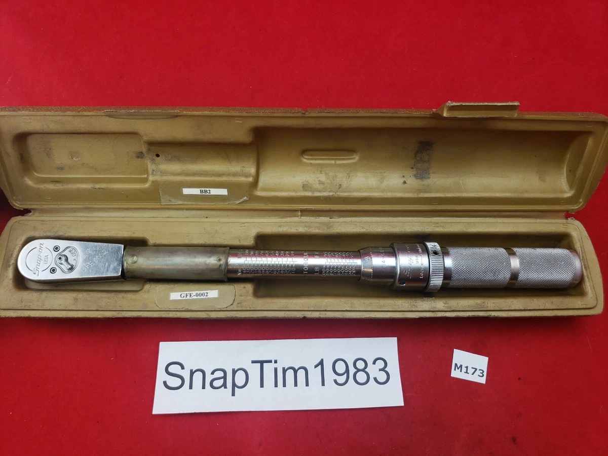 Snap On QD2R100A torque wrench 3 8 dr 20 100 ft lb