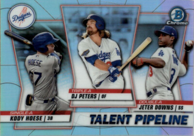 2020 Bowman Talent Pipeline #LAD Kody Hoese/DJ Peters/Jeter Downs Dodgers