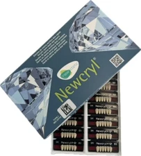 Newcryl Lower Anterior Mould 3P 1 x 6 33° Two-Layer False Teeth Multi-Shade