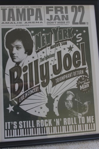 Rare Billy Joel Concert Poster January 22, 2016 Tampa, Florida Amalie Arena - Bild 8 von 15