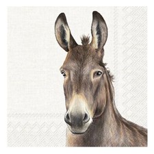 Servilletas de mesa de papel crema burro de granja 33 cm cuadradas 3 capas servilletas de almuerzo