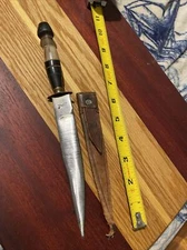 Vintage Faca De Ponta Gaucho Dagger Knife stamped “KLEINER” Horn Handle