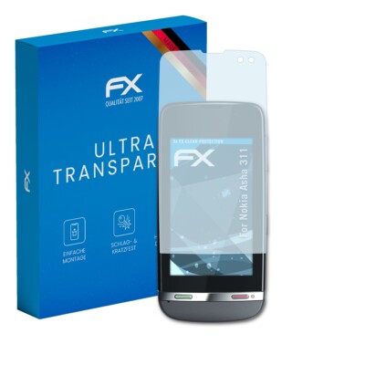 atFoliX 3x Displayschutzfolie für Nokia Asha 311 Schutzfolie klar Folie