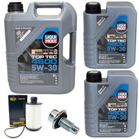 MotoröL Set 4600 5W-30 Liqui Moly 7 Liter + ÖLfilter + Schraube FüR Chevrolet