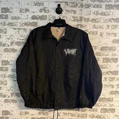 NEW - United Sports Headline Classic Jacket - Metal Band Font - Black - XL