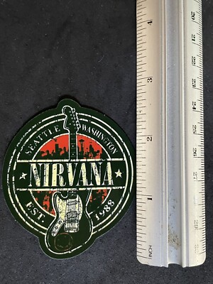 Nirvana Black Logo Band Kurt Cobain Sticker 90s Icon Grunge Rock