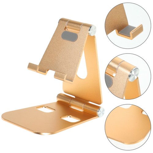 Double Folding Aluminum Alloy Mobile Phone Bracket Desktop Metal Phone Stand - 第 4/12 張圖片