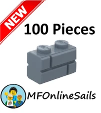 **NEW** 100x Genuine LEGO 1x2 Masonry Bricks - Sand Blue - Piece 98283