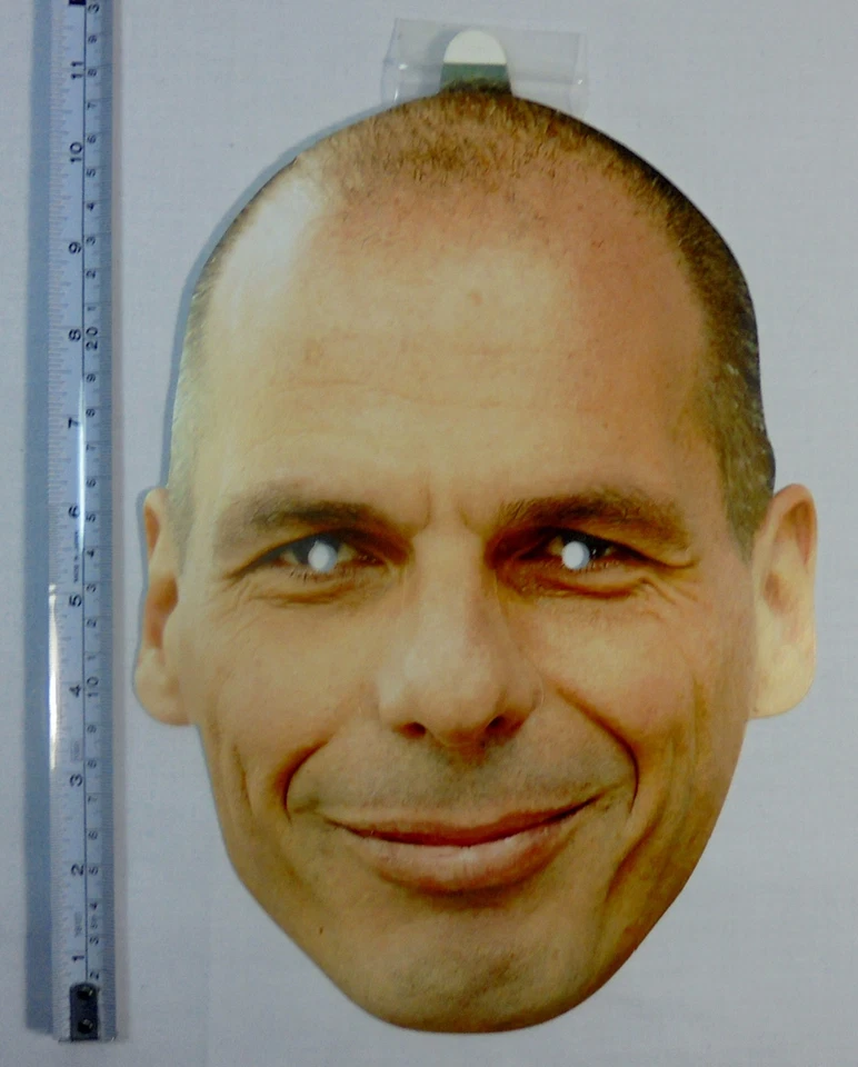 GREEK POLITICIAN JOHN - YANIS VAROUFAKIS CARNIVAL PAPER MASK WITH STRING - Image 2 of 4