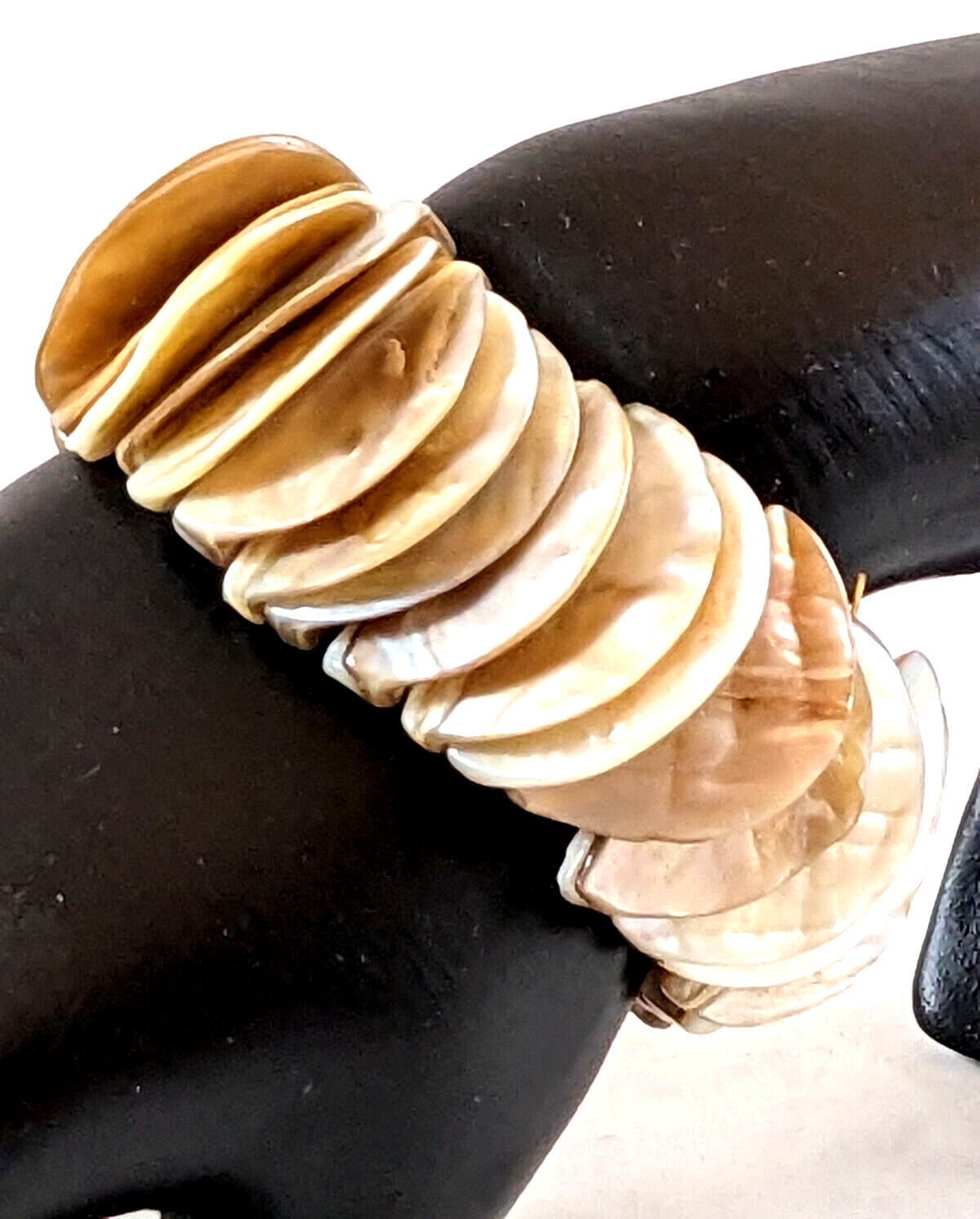 Abalone Thick Shell Stretch Bracelet - image 4