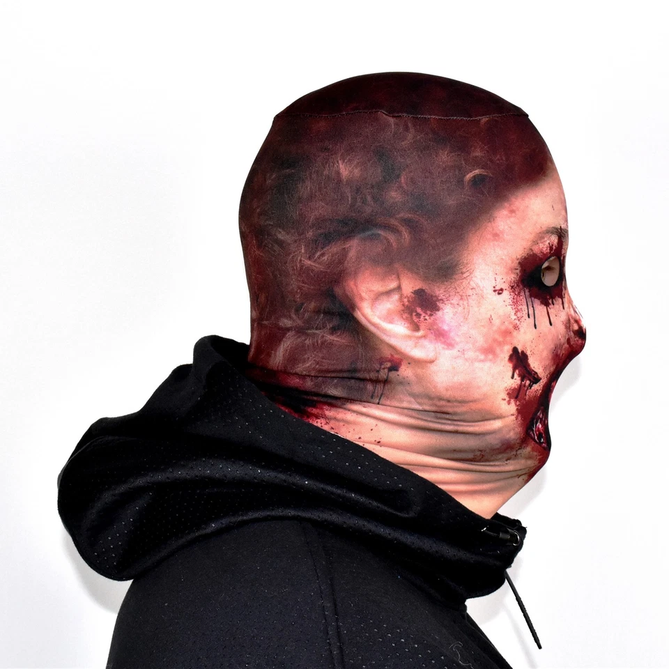 Zombie V2 3D Effect Face Skin Fabric Face Mask Grim Reaper Halloween FS219 - Image 3 of 4