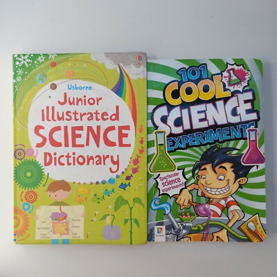Usborne Junior Illustrated Science Dictionary 101 Cool Science Experiment Lot 2