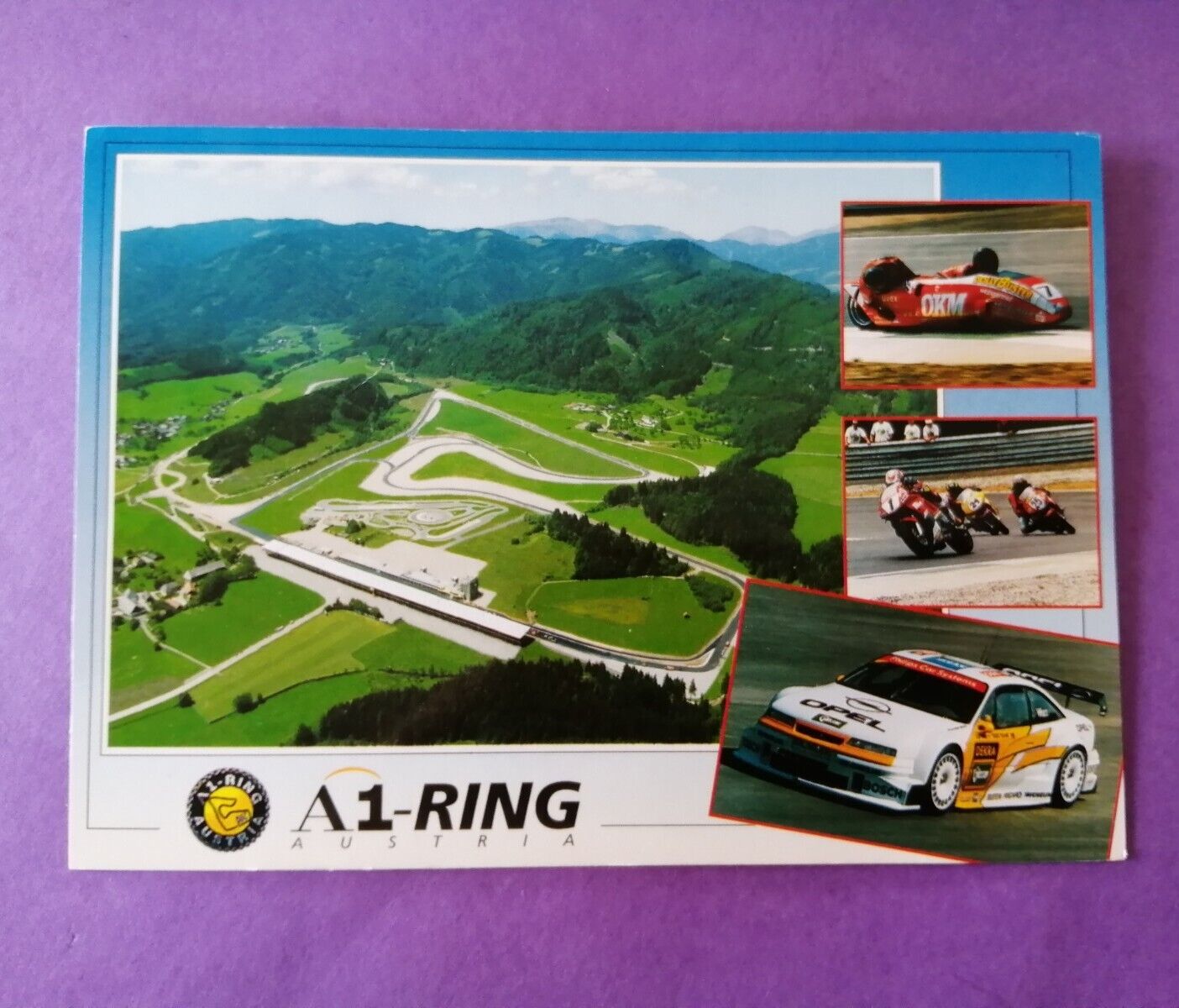 alte Postkarte, Formel 1 Grand Prix Österreich A1 Ring Austria Opel Calibra DTM 