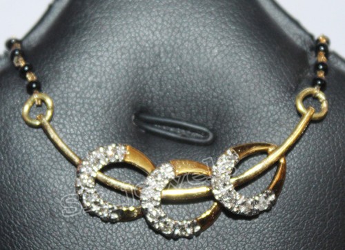 Collier Mangalsutra En Or 14K Avec Diamants - 1.02 Carats, Taille Ronde Brillante, Couleur G