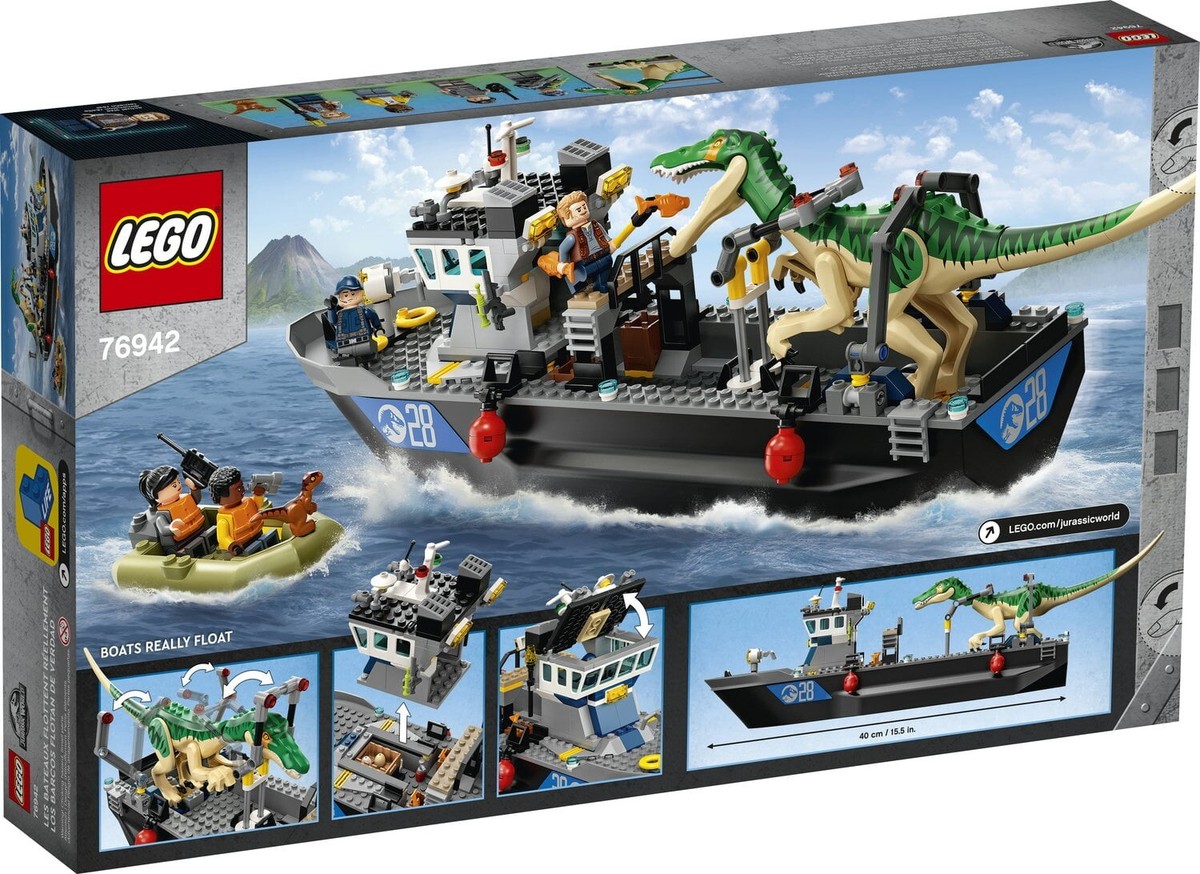 LEGO JURASSIC WORLD (76942) Baryonyx Dinosaur Boat Escape - 308