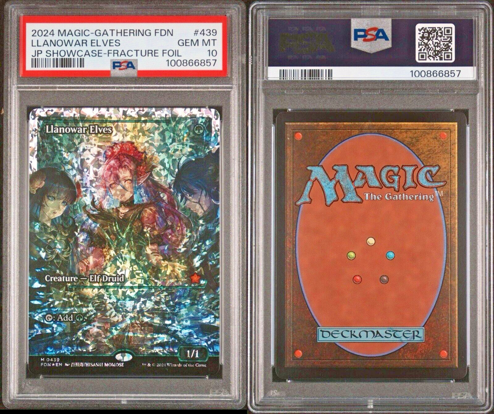PSA 10 ~ 2024 MTG FDN #439 LLANOWAR ELVES JP SHOWCASE - FRACTURE FOIL