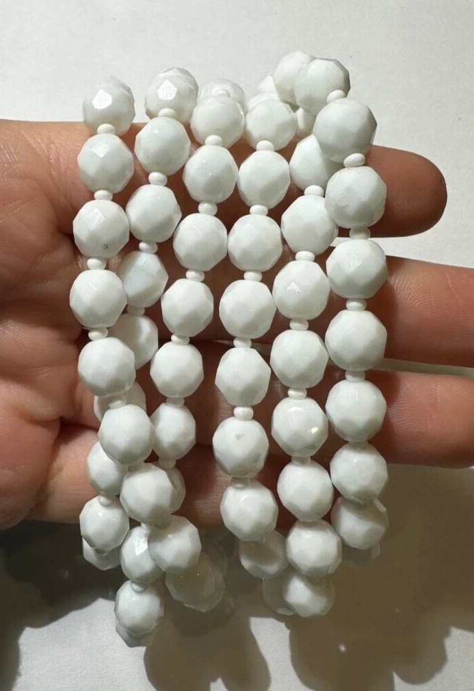 Milk glass beads sale